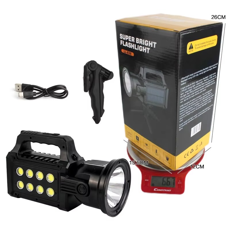 كشاف يدوي بالطاقة الشمسية متعدد الاستخدامات