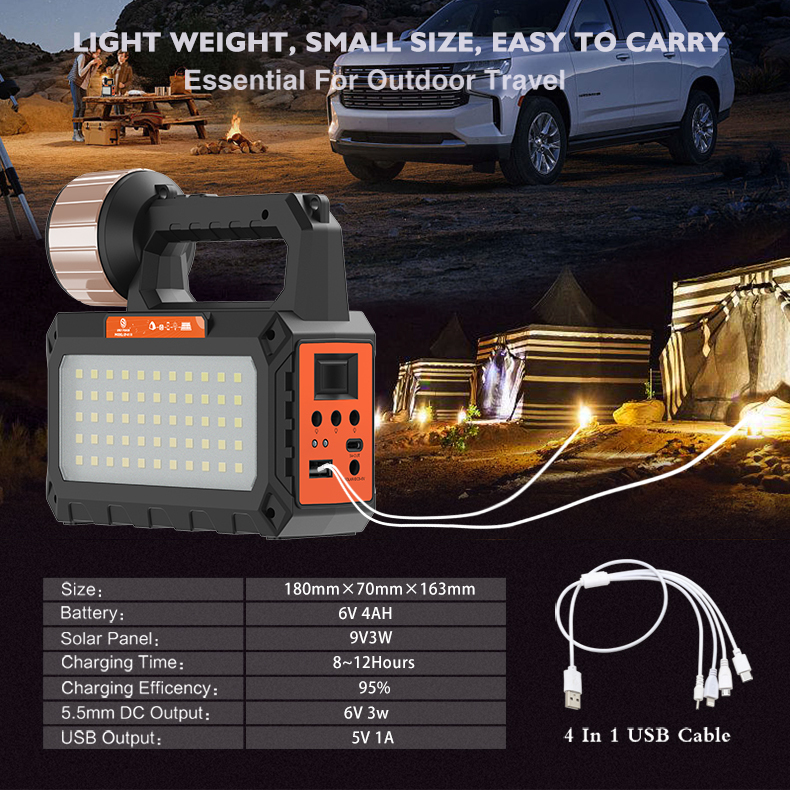 نظام إضاءة بالطاقة الشمسية قابل للشحن – EASY POWER EP-0118B