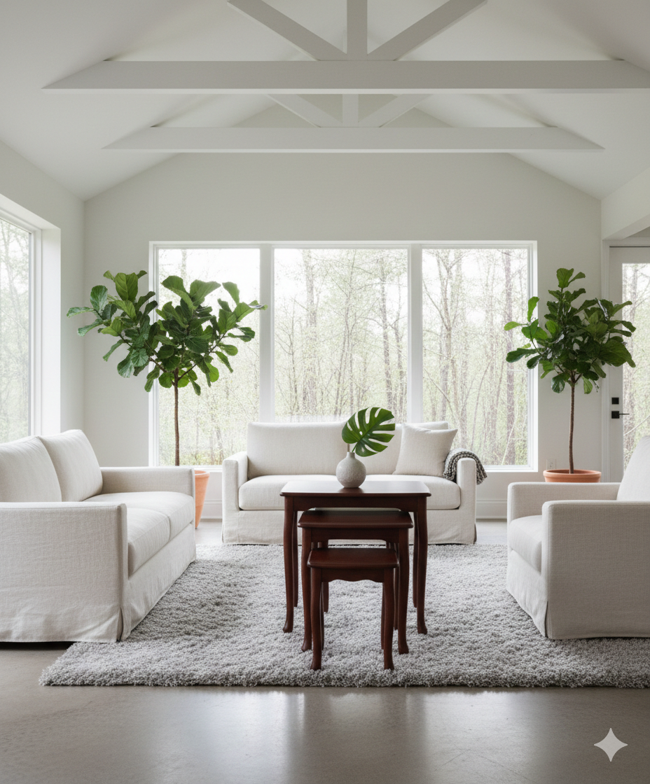 طقم 3 قطع طاولات بتصميم كلاسيكي