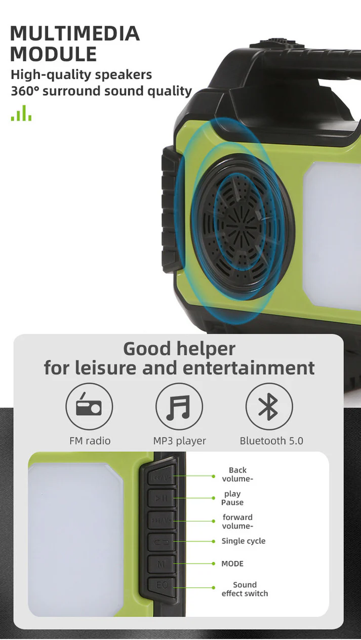 نظام الإضاءة الشمسية GDPLUS GD-8072